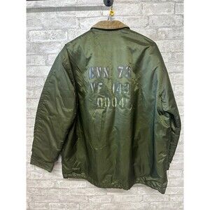 Vintage US Navy USN Extreme Cold Weather Impermeable Deck Jacket Mens XLarge 80s